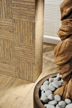 Noe, imitace dřeva a dřevěné mozaiky s přednostmi keramického materiálu (RAKO)