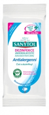 SANYTOL, antialergenní dezinfekce, čistič, utěrky, 24 ks