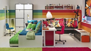Postel Odda (rám, čela a úložný prostor) 4 180 Kč, šatní skříň 6 990 Kč, postel pro hosty s úložným prostorem 5 490 Kč (IKEA) Postel Odda (rám, čela a úložný prostor) 4 180 Kč, šatní skříň 6 990 Kč, postel pro hosty s úložným prostorem 5 490 Kč (IKEA)