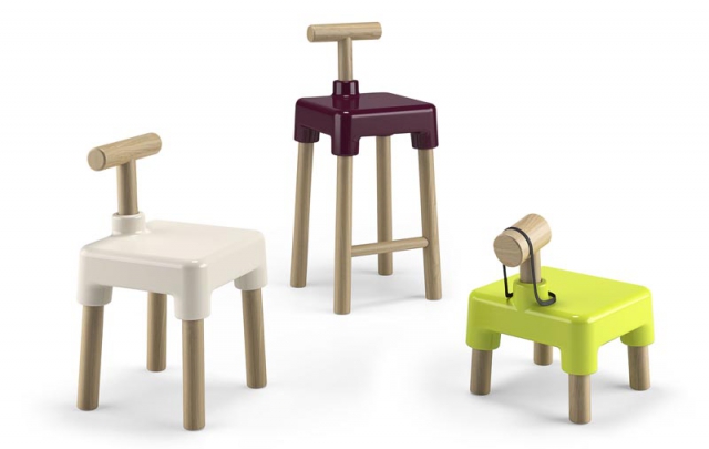 Židle Wood Stock (Plust), dřevo a plast, cena od cca 4 900 Kč, PLUST
