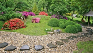 Meditace v japonské zahradě