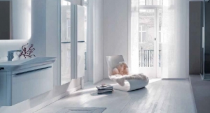 Design umyvadla neruší přepadový otvor, jeho funkci přebírá skrytý odtokový přepadový systém Clou. Design umyvadla neruší přepadový otvor, jeho funkci přebírá skrytý odtokový přepadový systém Clou.