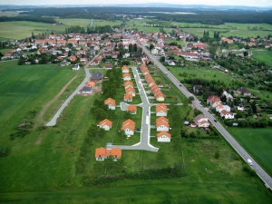 Vizualizace letecká - pohled směrem na Líně - Líně Na Dlouhých.