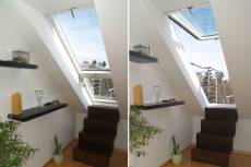 Střešní dveře Solara OPEN umožňují pohodlný výstup ze střechy.