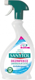 SANYTOL, dezinfekce antialergenní čistič, sprej 500 ml
