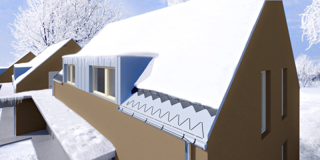 Elektrickými topnými kabely lze účinně chránit před mrazem i okapy a okraje střech.