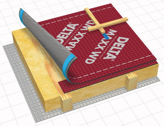 Fólie DELTA-MAXX WD minimalizuje prořezy u valbových střech.