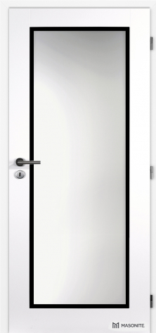 Masonite dveře CLARA TAMPA sklo, bílé, černý rámeček (Zdroj: Masonite)