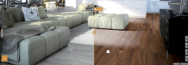 Z pohodlí křesla či pohovky si dnes můžete vybrat podlahovou krytinu díky nové aplikaci www.kpponline.cz. (Zdroj: KPP)
