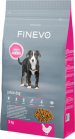 Suché krmivo FINEVO Junior dog nabízí kvalitní, lehce stravitelné bílkoviny a minerální látky, které jsou přizpůsobené potřebám mladých psů (zdroj: Hornbach)