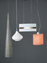 Zleva: 1 Laminátová lampa FOSNARINI – TITE SOSPENSIONE, 14 099 Kč (Light studio Rendl), 2 Skleněná lampa SODAL, 699 Kč (IKEA), 3 Skleněný lustr MASSIVE, 2 120 Kč (Svítidla), 4 Korálkový lustr MODISS, 10 593 Kč (Light studio Rendl), 5 Plastová lampa STOLET, 1 290 Kč (IKEA), 6 Skleněný lustr SP SWIST GBC, 12 021 Kč (Halla), 7 Skleněný lustr SP DAMAS GBCMI, 16 213 Kč (Halla), 8 Skleněná lampa s dřevěnou dýhou LUVA, 599 Kč (Ikea), 9 Plastová lampa RENDL, design Darja Podboj, 1 399 Kč (Light studio Rendl)
