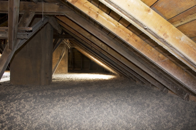 Aplikovaná celulózová izolace Climatizer Plus (Foto: Archiv CIUR)