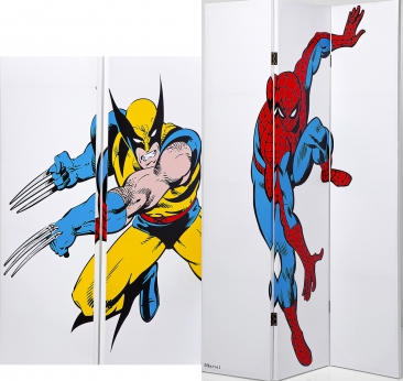 Paraván Marvel, rám z jedlového dřeva, potah potištěné plátno ze 100% polyesteru, 120 x 180 cm, www.kare-shop.cz