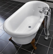 Vana Hommage (VILLEROY & BOCH), cena 107 400 Kč, odpadová a přepadová sada (chrom), 14 815 Kč, baterie Square, chrom, cena 70 700 Kč, GIENGER CENTRON