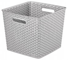 Úložný box Rattan Y Style - Square (Curver), plast, 32,5 x 32,5 x 28 cm, cena 184 Kč, www.curver-shop.cz
