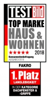FAKRO, světová dvojka na trhu střešních oken, bylo oceněno v žebříčku TOP MARKE HAUS &amp; WOHNEN 2018. Výrobky FAKRO si získaly uznání mezi tisíci německých uživatelů. Firma FAKRO získala první místo v kategorii Střešní okna za „Životnost výrobku“. Průzkum byl realizován magazínem TESTBild ve spolupráci s firmou Statista, která provádí analýzy trhu.