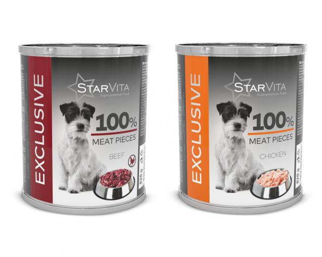 Superprémiové konzervy StarVita Exclusive 820g (Zdroj: Mountfield)