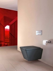 Z kolekce Il Bagno Alessi dOt (LAUFEN) je závěsný klozet s poklopem se systémem měkkého dopadu, LAUFEN BATHROOM 