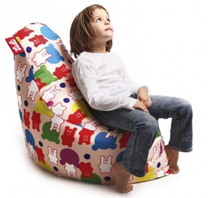 Sedací vak Junior, vzor Puojd medvídci, lze prát na 40 °C, 75 x 70 x 55 cm, objem 150 ml, cena 2 799 Kč, www.tuli-tuli.cz