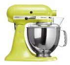 Univerzální kuchyňský robot 5KSM150PS Artisan (Kitchen Aid), celokovová konstrukce, objem mísy 4,8 l, mnoho barevných variant, 10rychlostní regulace otáček, výkon 300 W, hmotnost 11 kg, tichý motor, cena 15 989 Kč, PROFI KUCHYNĚ
