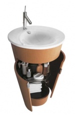 Umyvadlo Starck (DURAVIT) zapuštěné v nábytkové skříňce (design Philippe Starck), cena 83 661 Kč, ALISEO