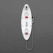 Hydromasážní panel Elene (40 x 130 cm), 6 trysek, 2 sprchy, termostat, cena 13 640 Kč, ROLTECHNIK