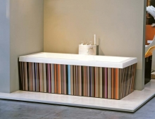 Vana Aquamass Cutoure s dekorovaným obkladem, rozměry 180 x 80 cm, cena 24 600 Kč, IL BAGNO
