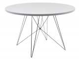 Kulatý stůl Tavolo (Magis), ocelová chromovaná nebo bíle lakovaná podnož, deska z MDF s polymerickou úpravou, 120 x 74 cm, cena 15 827 Kč, 3DH INTERIER