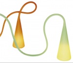 Lampa Uto (design Gabriela Schiavon, Foscarini), barevná pryž, www.foscarini.it