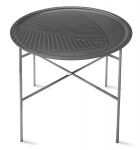 Servírovací stolek RO (Marimekko), design Björn Dahlström, podnoží chrom ocel, průměr 65 cm, cena 7 200 Kč, AKIT