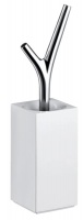 WC kartáč s držákem, porcelán a pochromovaný kov, cena 8 062 Kč, HANSGROHE