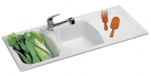 Keramický dřez Danubio, rozměry 116 x 50 cm, cena (bez DPH) 10 072 Kč, IDEAL STANDARD
