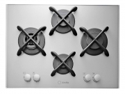 Plynová varná deska TV 76 S GI (SCHOLTÉS) má bílou sklokeramickou desku zasazenou v nerezovém rámu, rozměr 70 x 52 cm, cena 17 990 Kč, DATART