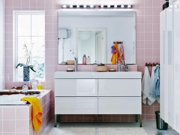 Umyvadlová skříňka Godmorgon stojí včetně dvojumyvadla 16 189 Kč, IKEA