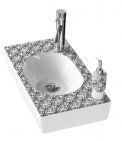 Zdobené keramické umyvadlo Rimini, rozměry 62 x 35 x 12 cm, cena 7 198 Kč, PERFECTO DESIGN