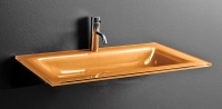 Skleněné umyvadlo Cristal, rozměry 60 x 50 cm, cena 9 813 Kč, PERFECTO DESIGN