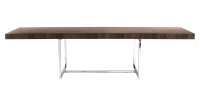 Jídelní stůl (Calligaris), podnož chrom, deska dřevěná dýha - wengé v kombinaci ořech ebony, rozměr 90 x 180 cm, cena 59 680 Kč, CORRECT INTERIOR