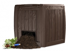 Uzavřený kompostér Deco (Keter), odolná konstrukce z recyklovaného materiálu, cirkulace vzduchu pro rychlejší kompostování, jednoduchá montáž bez nářadí, objem 341 l, 72 x 74 x 69,5 cm, www.keter-shop.cz