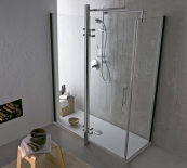 Sprchový kout Tonic, rozměr 160 x 70 cm, profil chromový, výplň transparentní sklo 8 mm, cena (bez DPH) 72 244 Kč, sprchová vanička (cena bez DPH) 13 036 Kč, IDEAL STANDARD