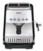 Espresso K2 Premium XP405030 (KRUPS), 15 barů, funkce auto cappuccino, espresso nebo pára, držák filtru pro mletou kávu se třemi vyměnitelnými sítky nebo dávky ESE, plotýnka na předehřívání šálků, cena 6 499 Kč, GROUPE SEB