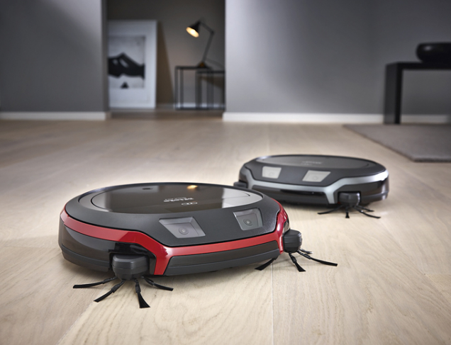 Robotický vysavač Scout RX1 používá navigační systém Smart Navigation kombinující kamery, senzory, elektroniku a software, takže se orientuje v prostoru precizně a spolehlivě (MIELE)