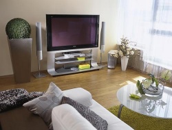Jedním z prvních předmětů, které si Andrea do svého bytu pořídila, byla plazmová televize Panasonic Viera