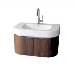 Umyvadlo HappyD (DURAVIT), 80 cm, 15 398 Kč, umyvadlová skříňka, americký ořech, 31 946 Kč