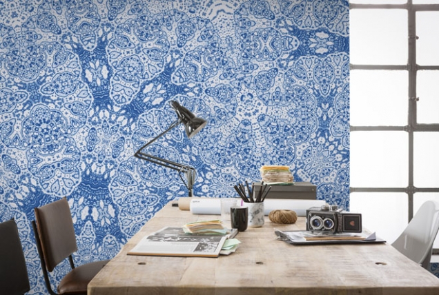 Vzhled portugalské dlaždice má vliesová tapeta Suprabatic, 500 x 250 cm, Komar, www.komar.de