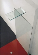 Hlavová sprcha z čirého skla z kolekce Euridice (Ritmonio), rozměr 37 x 20 x 1,8 cm, AQUA TRADE