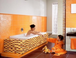 Skvělá souhra vany Living a mozaiky Sfera. Vana Living (LAUFEN), cena 20 670 Kč