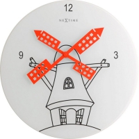 Nástěnné hodiny Windmil a Light House (Nextime), O 30 cm, cena 1 249 Kč/ks, www.hodiny-budiky.cz