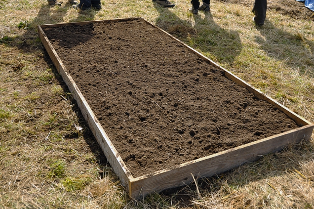Povrch záhonu můžete vyvýšit rámečkem, aby se oddělil od okolní vegetace. Také tím vymezíte cestičky. Horní vrstvu o tloušťce nejméně 10 cm tvoří kvalitní kompost (vlastní či koupený) nebo úrodná bezplevelná zemina.
