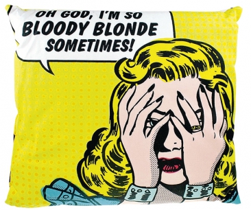 Polštář So Bloody Blonde, potah 100% bavlna, výplň polyester, 40 x 40 cm, www.pomelo.cz