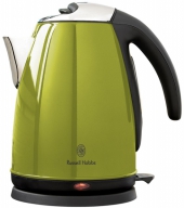 Rychlovarná konvice 18337 Jungle Green (Russell Hobbs), nerez, ochrana proti chodu bez vody, objem 1,7 l, cena 1 299 Kč, www.rhobbs.com